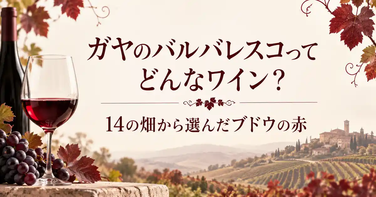 ガヤのバルバレスコって どんなワイン? 14の畑から選んだブドウの赤