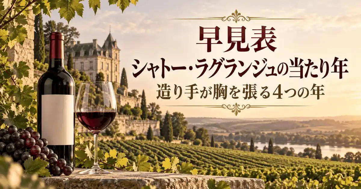 早見表 / シャトー・ラグランジュの当たり年 / 造り手が胸を張る4つの年
