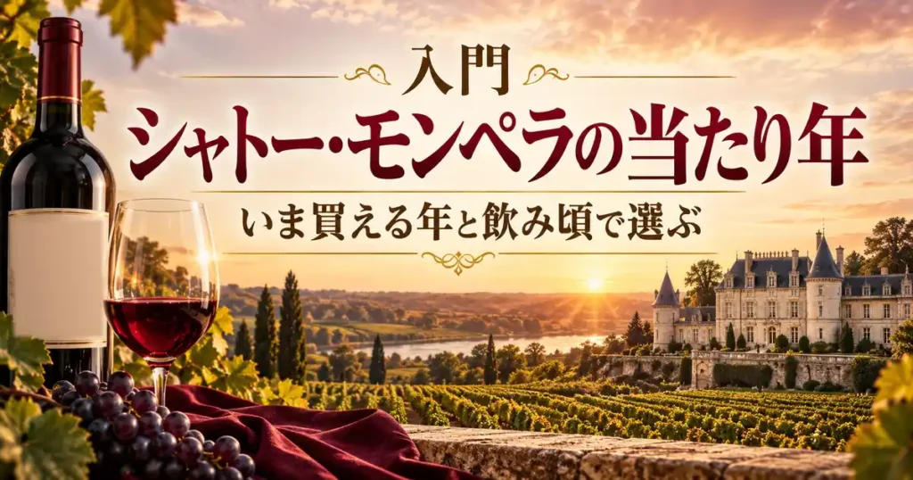 入門 シャトー・モンペラの当たり年 いま買える年と飲み頃で選ぶ