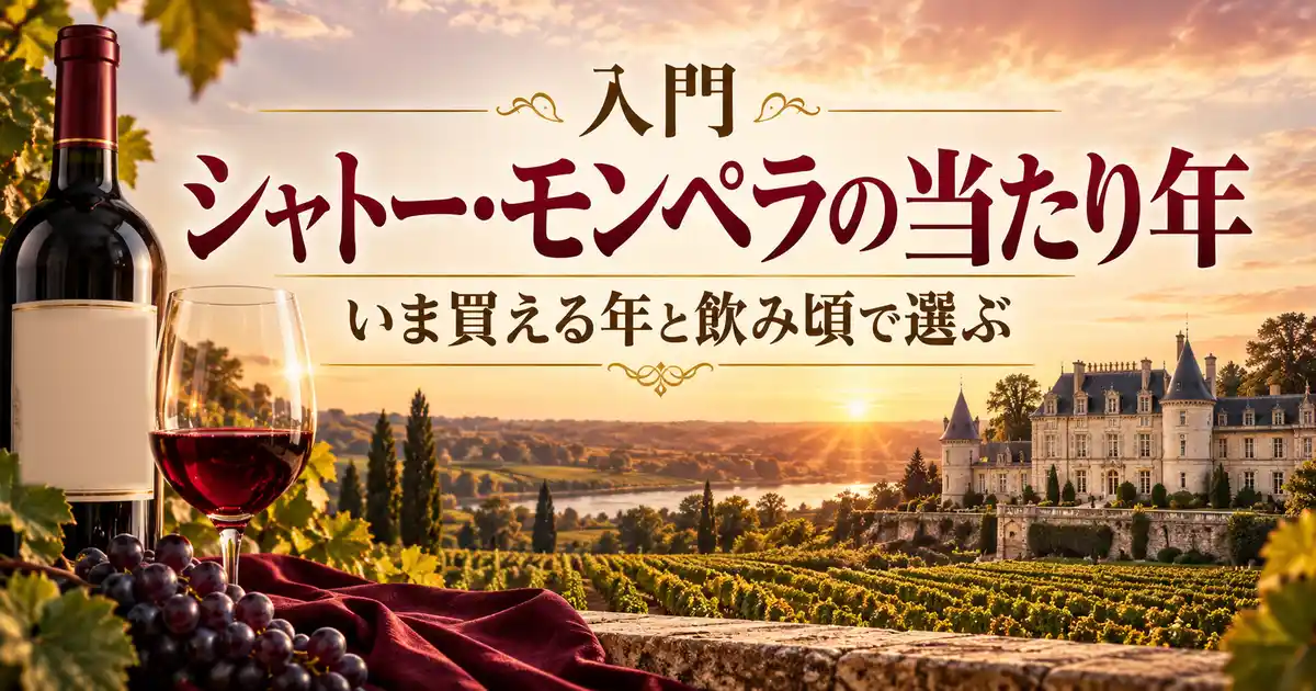 入門 シャトー・モンペラの当たり年 いま買える年と飲み頃で選ぶ