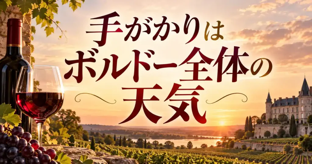 手がかりはボルドー全体の天気