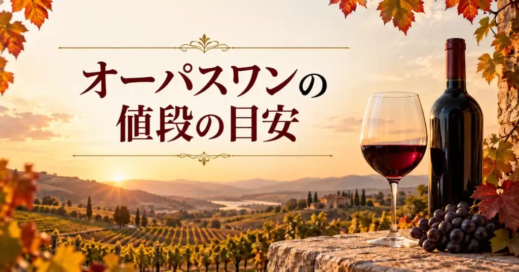 オーパスワンの値段の目安