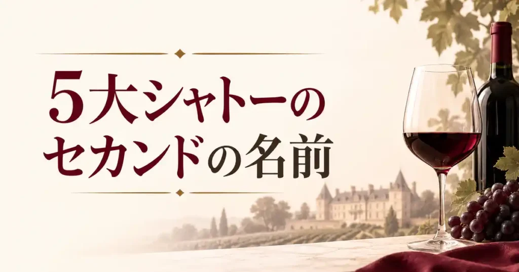 5大シャトーのセカンドの名前