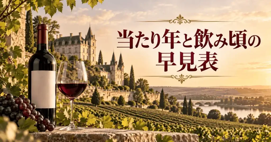 当たり年と飲み頃の早見表