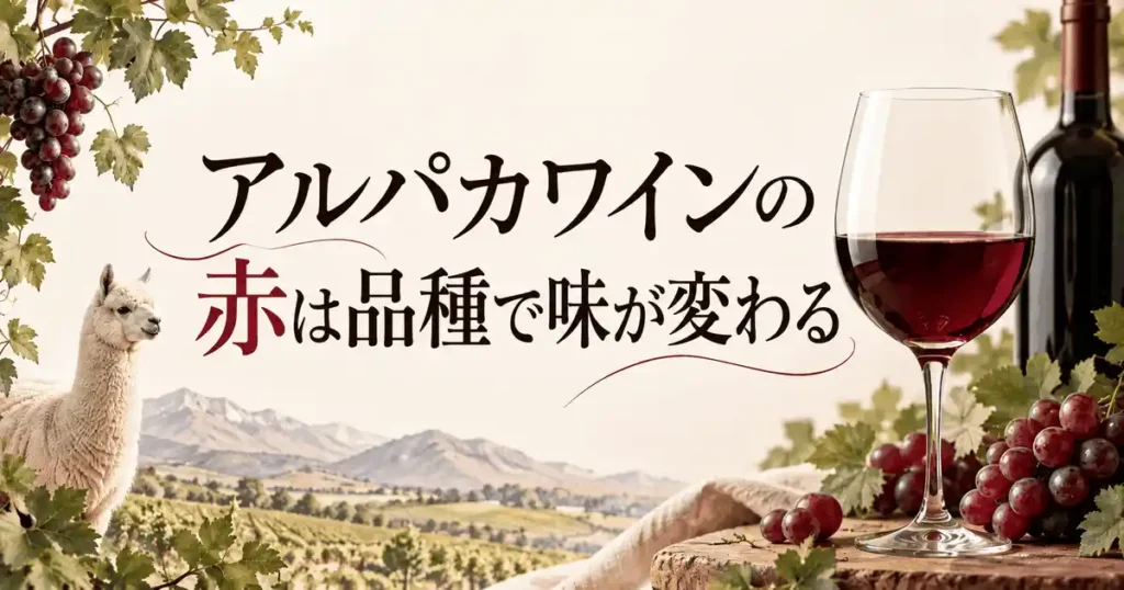 ルパカワインの赤は品種で味が変わる