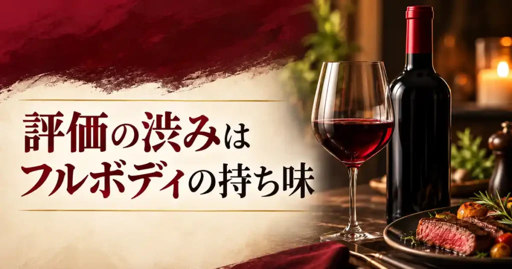 評価の渋みはフルボディの持ち味