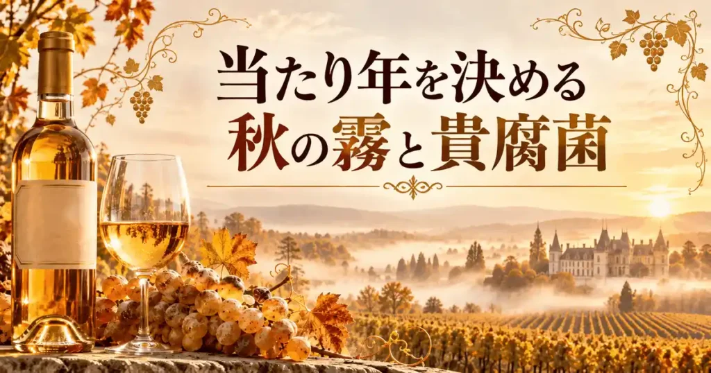 当たり年を決める秋の霧と貴腐菌