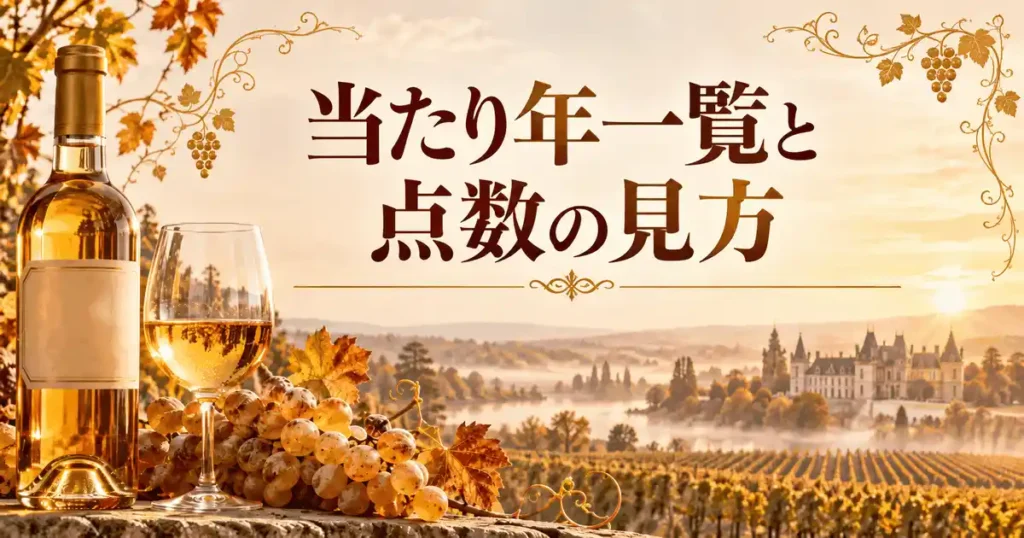 当たり年一覧と点数の見方