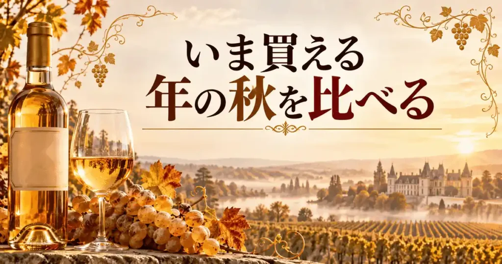 いま買える年の秋を比べる