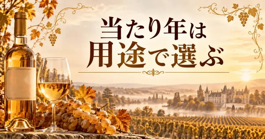 当たり年は用途で選ぶ